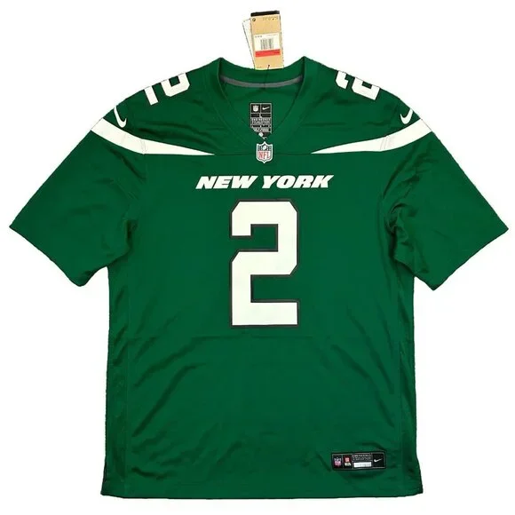Nike New York Jets Football Jersey NFL #2 Wilson Men's Size L - Large - NWT $130 - Picture 1 of 16